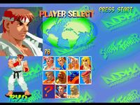 une photo d'Ã©cran de Street Fighter Alpha sur Sega Saturn